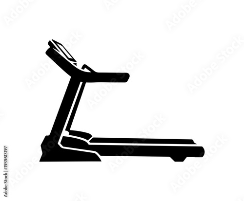 Vector treadmill icon for fitness and sports designs