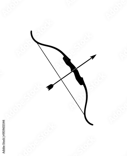 Vector bow and arrow icon