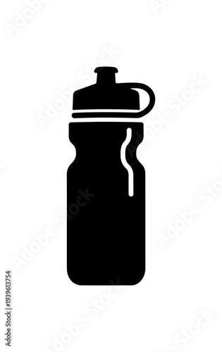 Vector silhouette of a sports water bottle icon