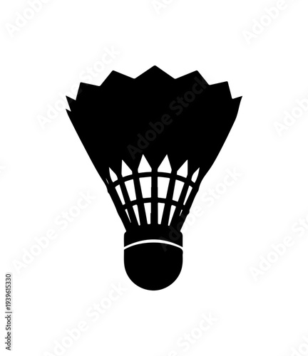 Black shuttlecock icon vector