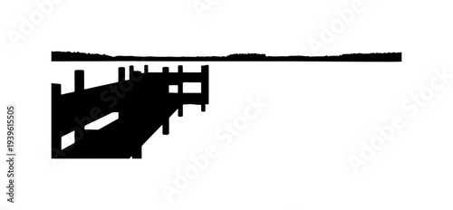 Vector silhouette of a factory or industrial building