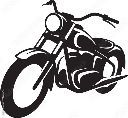 Motorcycle silhouette isolated