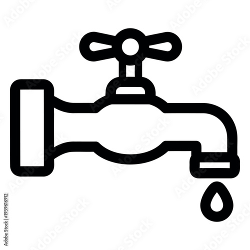 Black of a dripping faucet with handle water faucet water tap