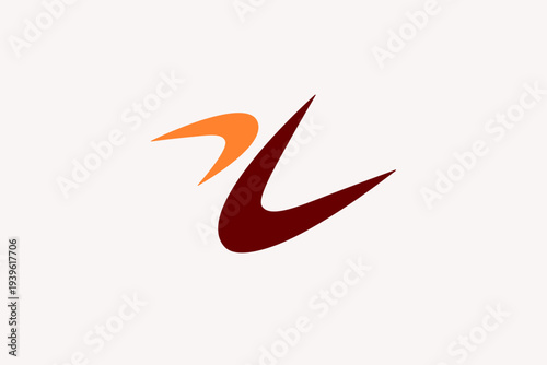 Dynamic lettermark C logo forming a stylized airborne human figure. A modern abstract symbol expressing motion, freedom, and extreme sports, ideal for skydiving, adventure, or action sport brands.
