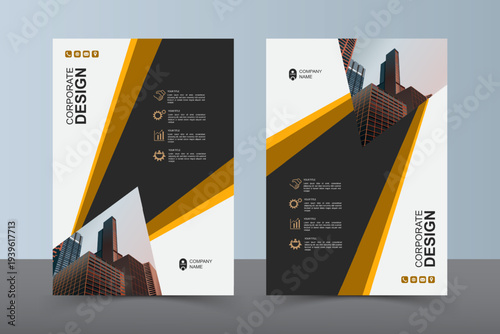 Modern Layout Flyer. Corporate Book Cover Design, EPS Vector Template. Can be Adapt to Brochure, Annual Report, Magazine, Business Presentation, Poster, flyer, Banner, Website