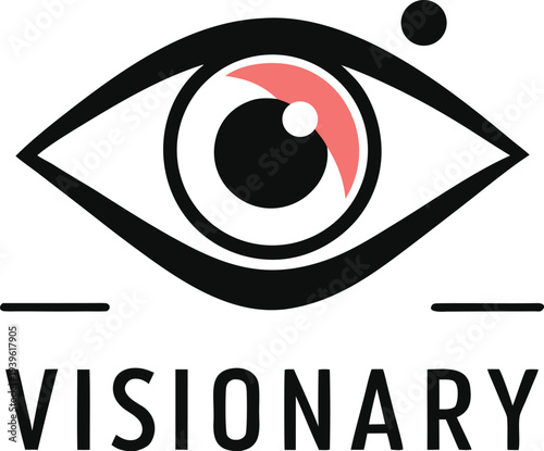 Visionary Eye Symbol Design, Creative Insight Concept And Innovation Graphic Element