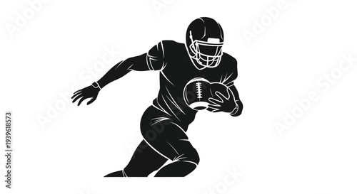 American football player in action