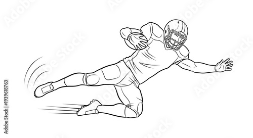 A man sliding on the ground with arms outstretched