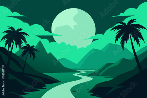 Stylized Illustration of a Surreal Monochrome Cityscape