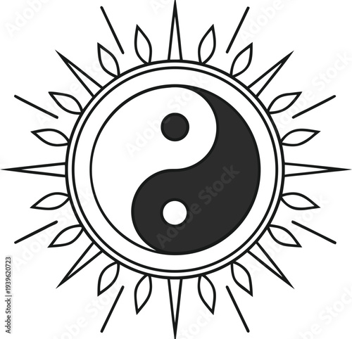 Yin Yang Balance Symbol Concept. Yin Yang Harmony Philosophy Concept. Yin Yang Balance and Harmony. Yin Yang Tao Philosophy Symbol. Yin Yang Spiritual Balance Concept. Yin Yang Eastern Philosophy Sine