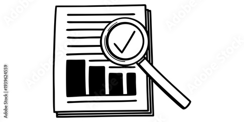 Document analysis and verification icon