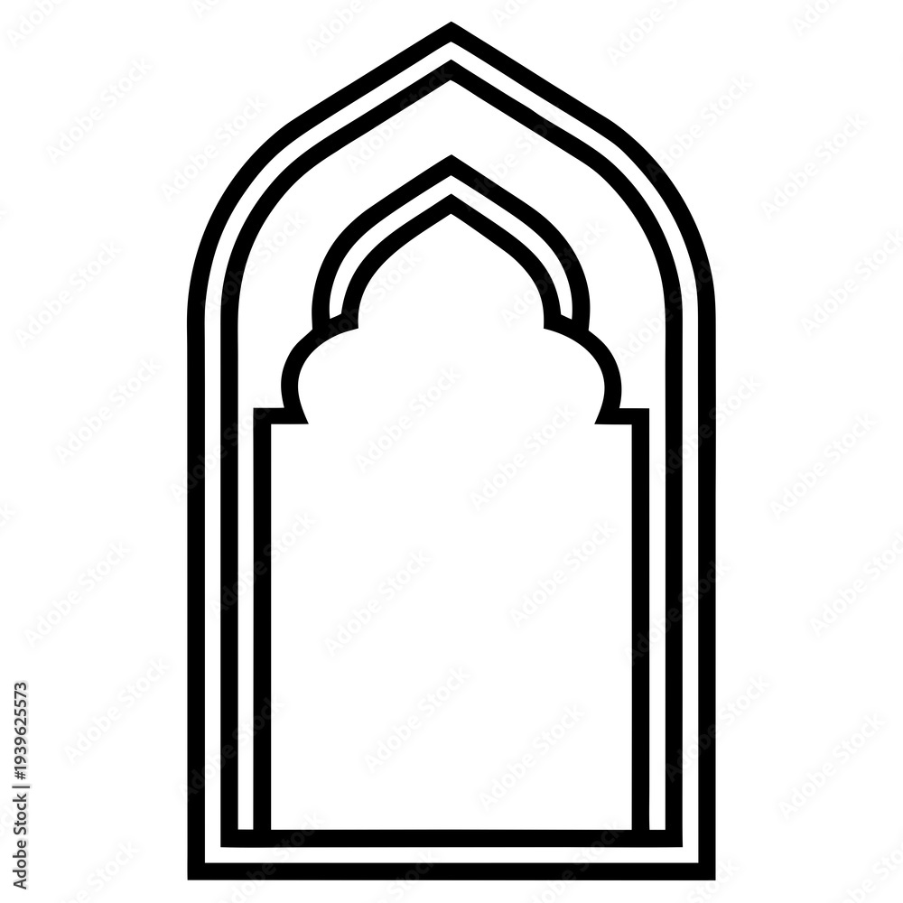 Fototapeta premium Decorative Islamic Window and Arch Pattern