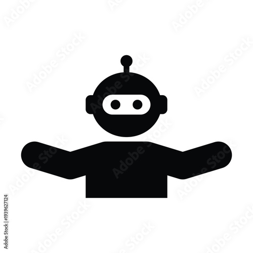 Artificial Intelligence Robot Assistant Icon Vector AI Bot Technology Symbol Illustration
