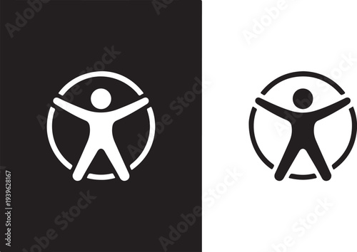 Accessibility Symbol Set – Black and White Contrast