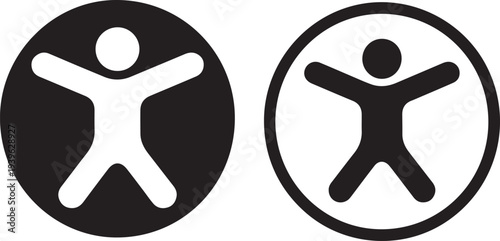 Accessibility Symbol Set – Black and White Contrast