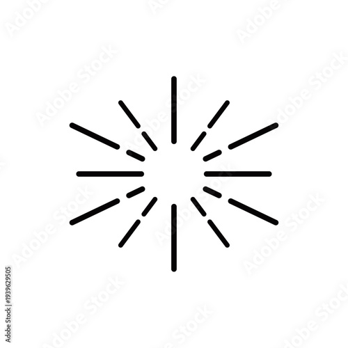 シンプル上品スパークルアイコンシリーズ 放射スパークキラキラアイコン