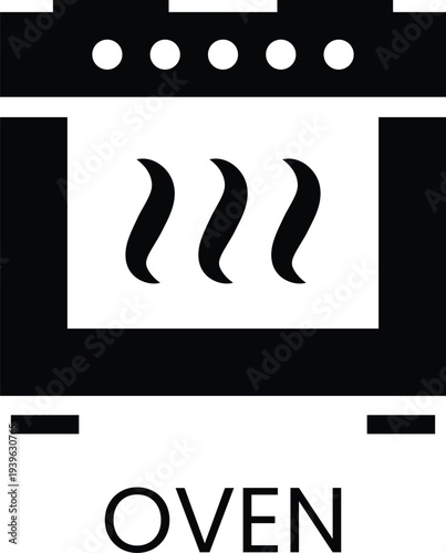 Black and white oven with steam kitchen appliance cooking