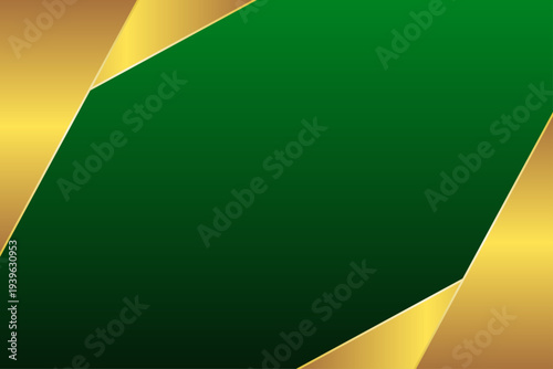 高級感のある緑グラデーションフレーム背景素材