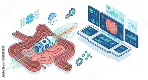 Isometric smart pill camera transmitting data from digestive tract