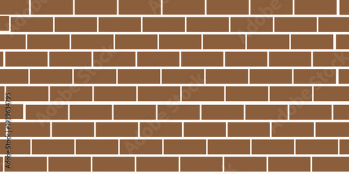 Brown brick wall texture and solid bricks seamless pattern background.