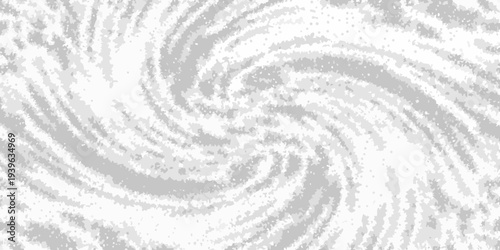 Abstract swirling pattern in shades of gray and white pixelated texture