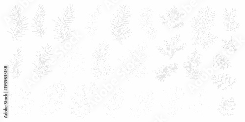 Delicate floral pattern in grayscale with a textured vintage aesthetic