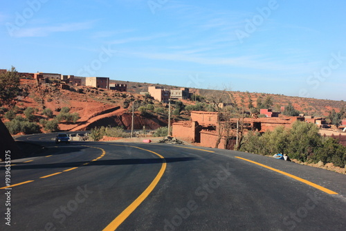 The beauty of the road linking Tichka, Ait Ourir and Marrakech, Morocco