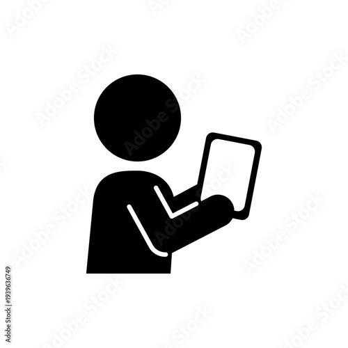 スマホを操作している人のアイコン