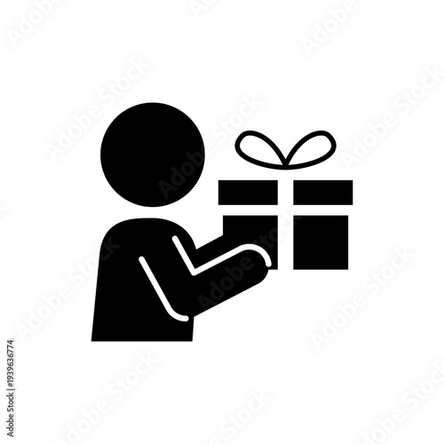 プレゼントを渡す人のアイコン