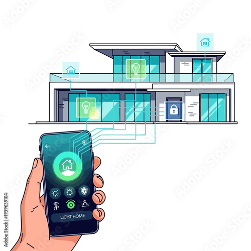 Smart home control system on a smartphone