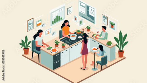 A woman sits comfortably with a potted plant, exuding a sense of calmness and serenity in a cozy indoor setting.