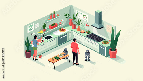 A woman in a casual outfit waters a potted plant in a serene indoor setting, evoking a sense of calmness and care.