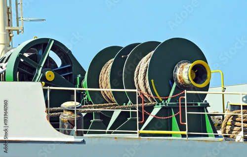 Foto Mooring winch with hawser