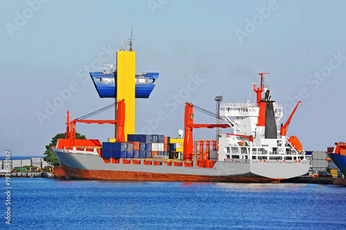 Bulk cargo ship in Odessa, Ukraine