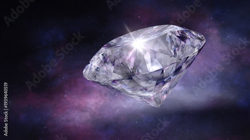 Wallpaper Mural Sparkling Gemstone Floating in Space Torontodigital.ca