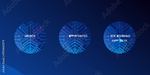 Abstract geometric circles displaying growth opportunities and new beginnings