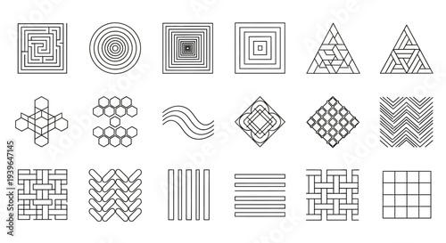 Geometric Patterns and Abstract Shapes Collection