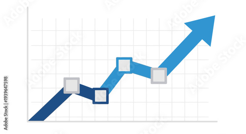 Business Growth Chart Upward Arrow Graph | Success Strategy
