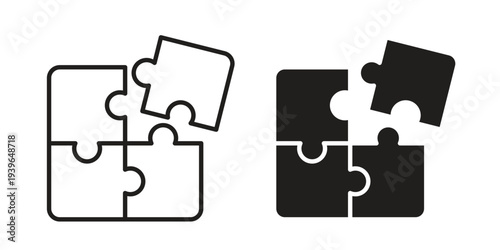 Puzzle icon. Perfect for app and web interfaces, marketing, etc.