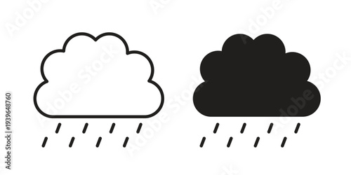 Rainy icon. Perfect for app and web interfaces, marketing, etc.