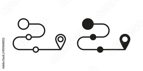 Roadmap icon. Perfect for app and web interfaces, marketing, etc.