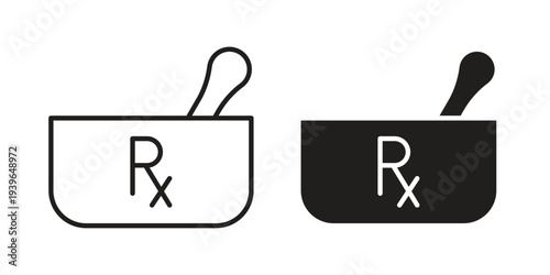 RX icon. Perfect for app and web interfaces, marketing, etc.