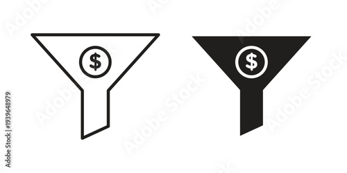 Sales funnel icon. Perfect for app and web interfaces, marketing, etc.