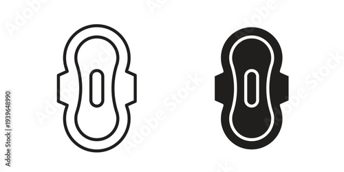 Sanitary pad icon. Perfect for app and web interfaces, marketing, etc.