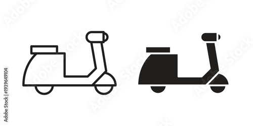 Scooter bike icon. Perfect for app and web interfaces, marketing, etc.