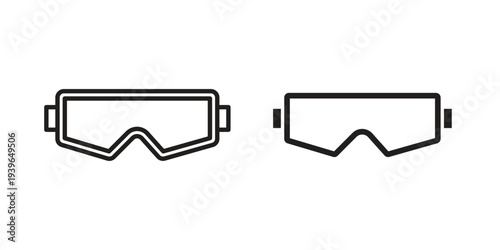Ski goggles icon. Perfect for app and web interfaces, marketing, etc.