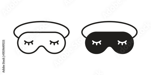 Sleeping mask icon. Perfect for app and web interfaces, marketing, etc.