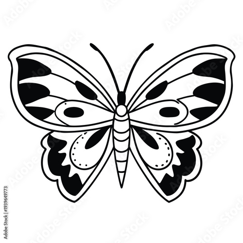 Adobe Illustrator Artwork  Minimal outline butterfly line art vector set
