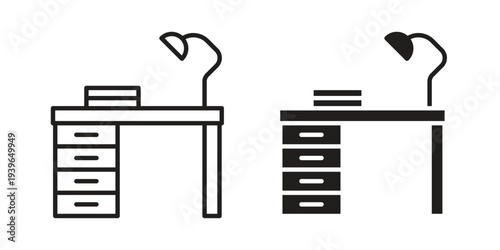Study table icon. Perfect for app and web interfaces, marketing, etc.