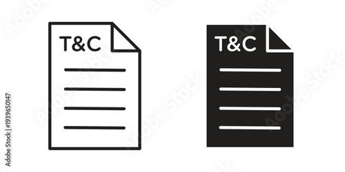 Terms and Conditions icon. Perfect for app and web interfaces, marketing, etc.